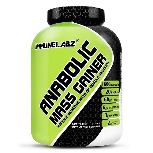 10-A ANABOLIC MASS 6LB Immunelabz Nutrition – Anabolic Mass Gainer (6lbs) | 60g Protein | Banana Creame, Chocolate, Kesar Pista, Malai Kulfi, Mango, Strawberry, Vanilla Flavours