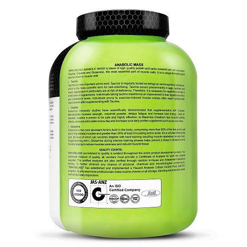 10-B ANABOLIC MASS 6LB Immunelabz Nutrition – Anabolic Mass Gainer (6lbs) | 60g Protein | Banana Creame, Chocolate, Kesar Pista, Malai Kulfi, Mango, Strawberry, Vanilla Flavours - Image 2