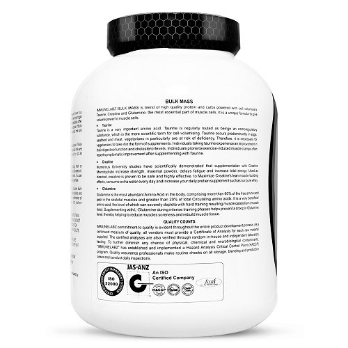 13-C BULK MASS 6LB Immunelabz Nutrition – Bulk Mass Gainer (6lbs) | 15g Protein | Banana Creame, Chocolate, Kesar Pista, Mango, Strawberry, Vanilla Flavours - Image 3