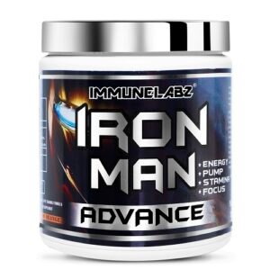 Immunelabz Nutrition Iron Man Advanced Pre-Workout | Energy, Focus & Performance Support Formula | Bloody Orange | 300g