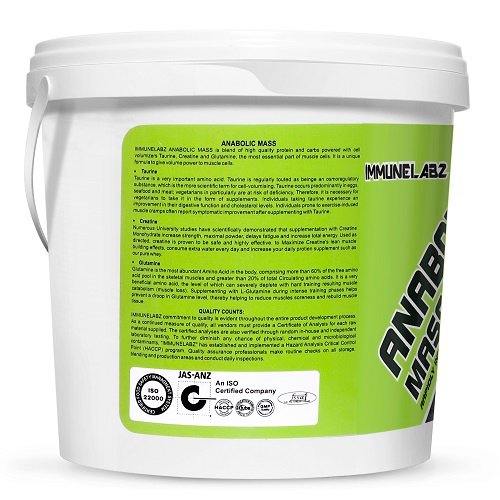 8-C ANABOLIC 10LB Immunelabz Nutrition – Anabolic Mass Gainer (8.8lbs) | 60g Protein | Banana Creame, Chocolate, Kesar Pista, Malai Kulfi, Mango, Strawberry, Vanilla Flavours - Image 2
