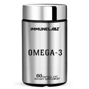 Immunelabz Nutrition Omega-3 Fish Oil 1000mg | High Strength Omega-3 Formula with 350mg Omega-3 | 60 Softgel Capsules