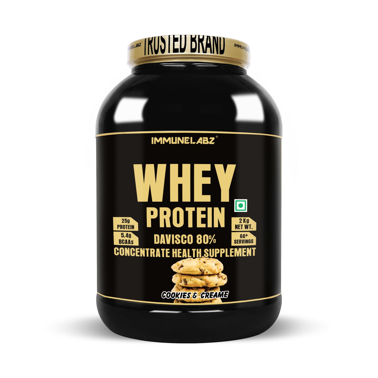 IMMUNELABZ DEVISCO GOLD 2KG COOKIES 4A Immunelabz Nutrition – Whey Protein Davisco 80% (Gold Series) | (2Kg) | 25g Protein | Cookies & Creame, Creamy Coconut, Malai Kulfi, Mango Kulfi, Smooth Chocolate, Strawberry kulfi, Tutti Frooti Flavours - Image 7