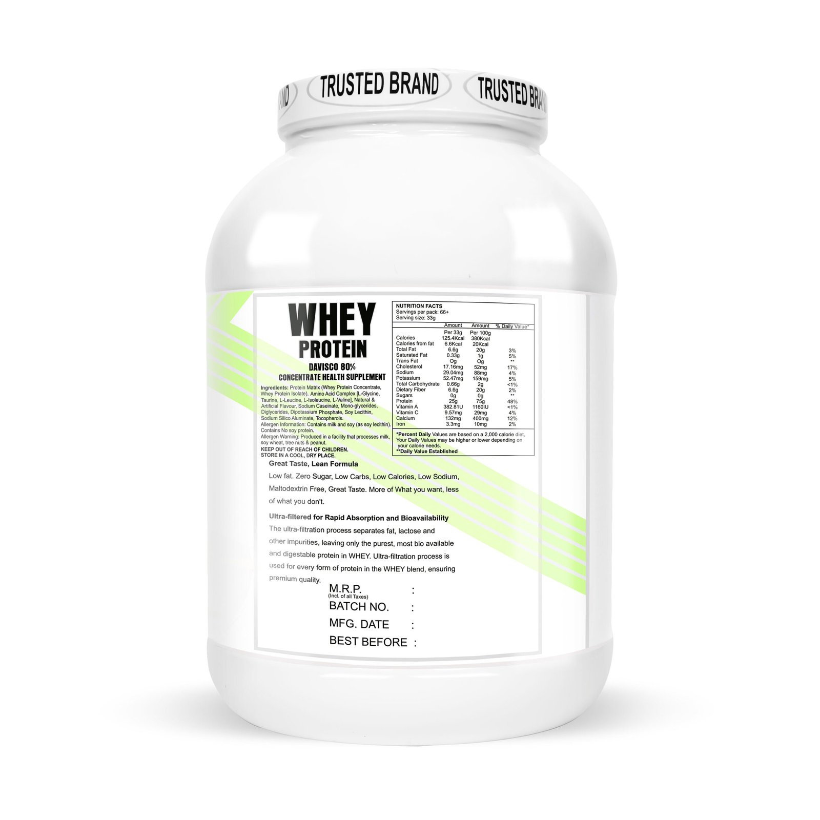 IMMUNELABZ DEVISCO WHITE 2KG CHOCO 13B Immunelabz Nutrition – Whey Protein Davisco 80% (White Series) | (2Kg) | 25g Protein | Cookies & Creame, Malai Kulfi, Mango Kulfi, Smooth Chocolate, Strawberry kulfi, Tutti Frooti Flavours - Image 2