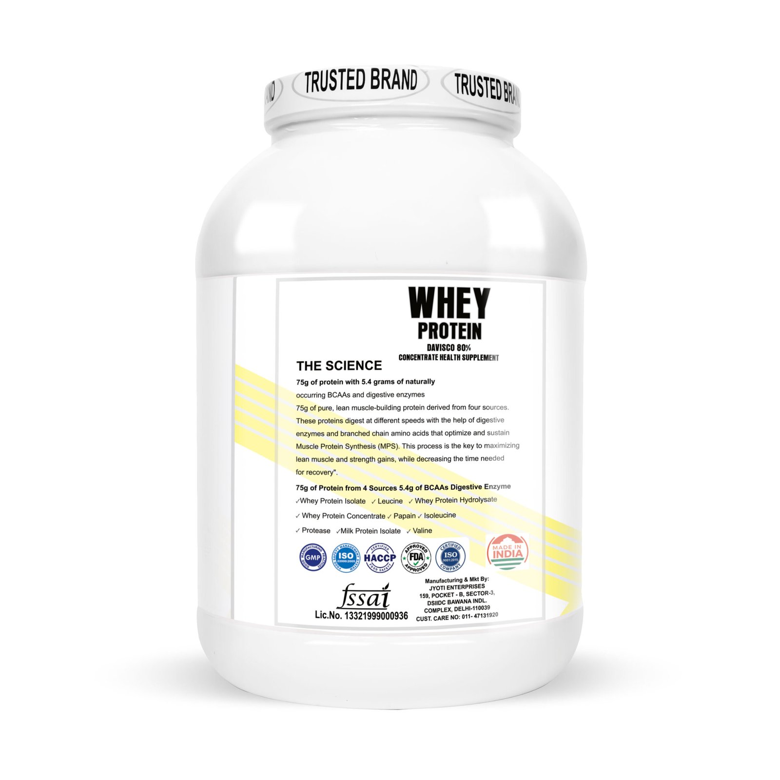 IMMUNELABZ DEVISCO WHITE 2KG MALAI KULFI 18C Immunelabz Nutrition – Whey Protein Davisco 80% (White Series) | (2Kg) | 25g Protein | Cookies & Creame, Malai Kulfi, Mango Kulfi, Smooth Chocolate, Strawberry kulfi, Tutti Frooti Flavours - Image 9