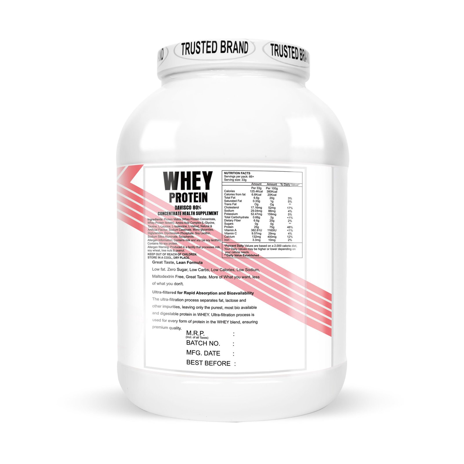 IMMUNELABZ DEVISCO WHITE 2KG STRAWBWERRY 15B Immunelabz Nutrition – Whey Protein Davisco 80% (White Series) | (2Kg) | 25g Protein | Cookies & Creame, Malai Kulfi, Mango Kulfi, Smooth Chocolate, Strawberry kulfi, Tutti Frooti Flavours - Image 14