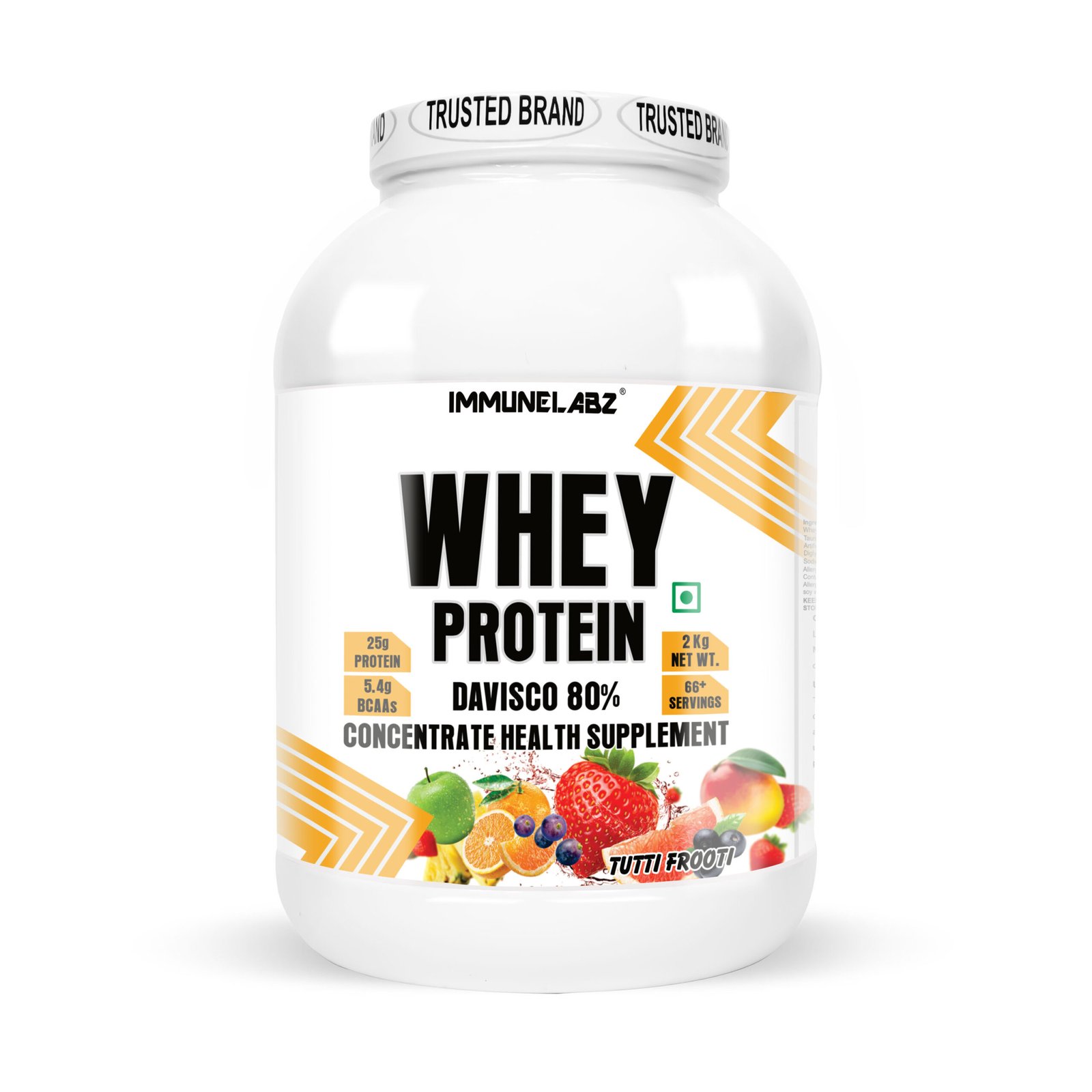 IMMUNELABZ DEVISCO WHITE 2KG TUTI FROOTI 14A Immunelabz Nutrition – Whey Protein Davisco 80% (White Series) | (2Kg) | 25g Protein | Cookies & Creame, Malai Kulfi, Mango Kulfi, Smooth Chocolate, Strawberry kulfi, Tutti Frooti Flavours - Image 16