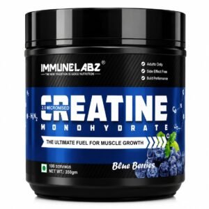 Immunelabz Nutrition 2.0 Micronized Creatine Monohydrate | Pure Strength, Power & Muscle Performance Formula | 300g | Blue Berries