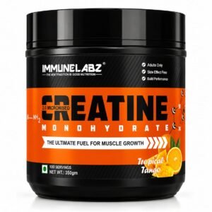 Immunelabz Nutrition 2.0 Micronized Creatine Monohydrate | Pure Strength, Power & Muscle Performance Formula | 300g | Tropical Tango