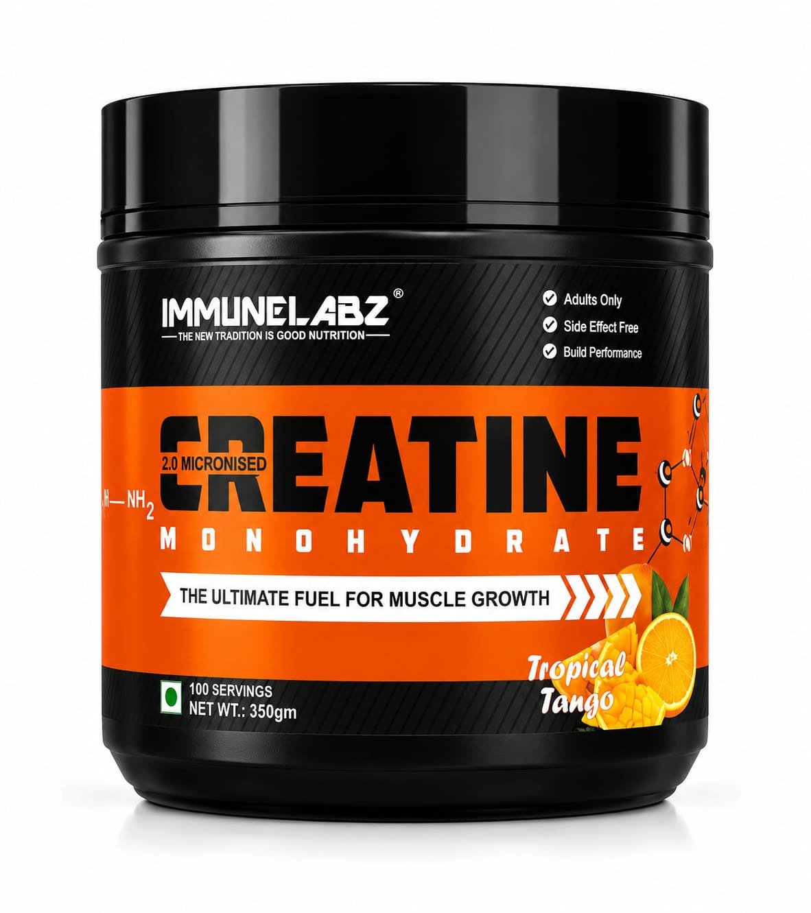 2.0 Creatine-01 Immunelabz Nutrition 2.0 Micronized Creatine Monohydrate | Pure Strength, Power & Muscle Performance Formula | 300g | Tropical Tango